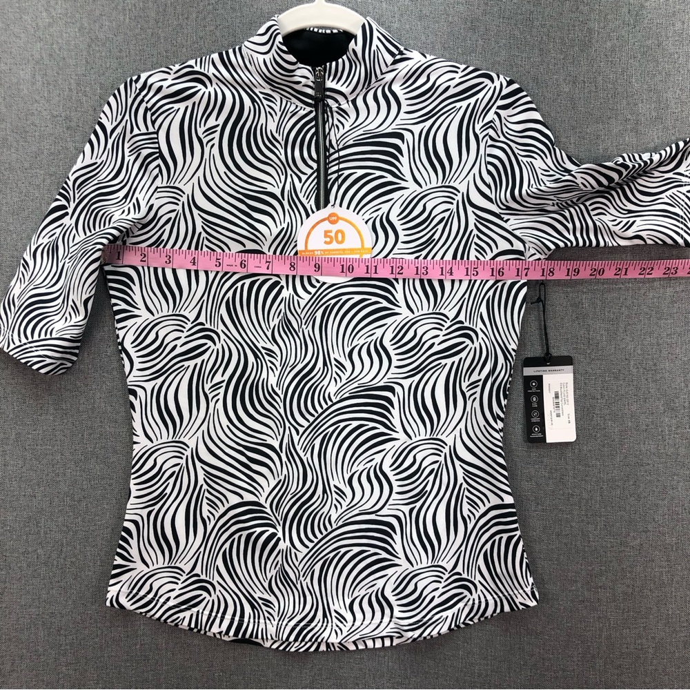 Tail Women's 1/4 Zip Mock Neck Curve Hem Golf Shirt Size XS - Picture 5 of 9
